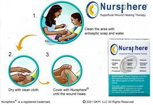 Nursphere® Original Clear Dome Bandages with Wound Tracker™ App