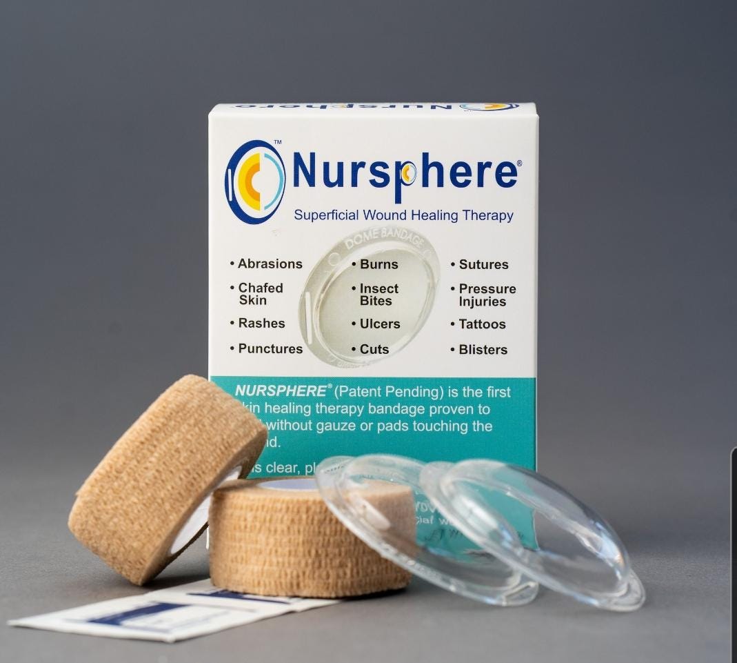 Nursphere® Original Clear Dome Bandages with Wound Tracker™ App