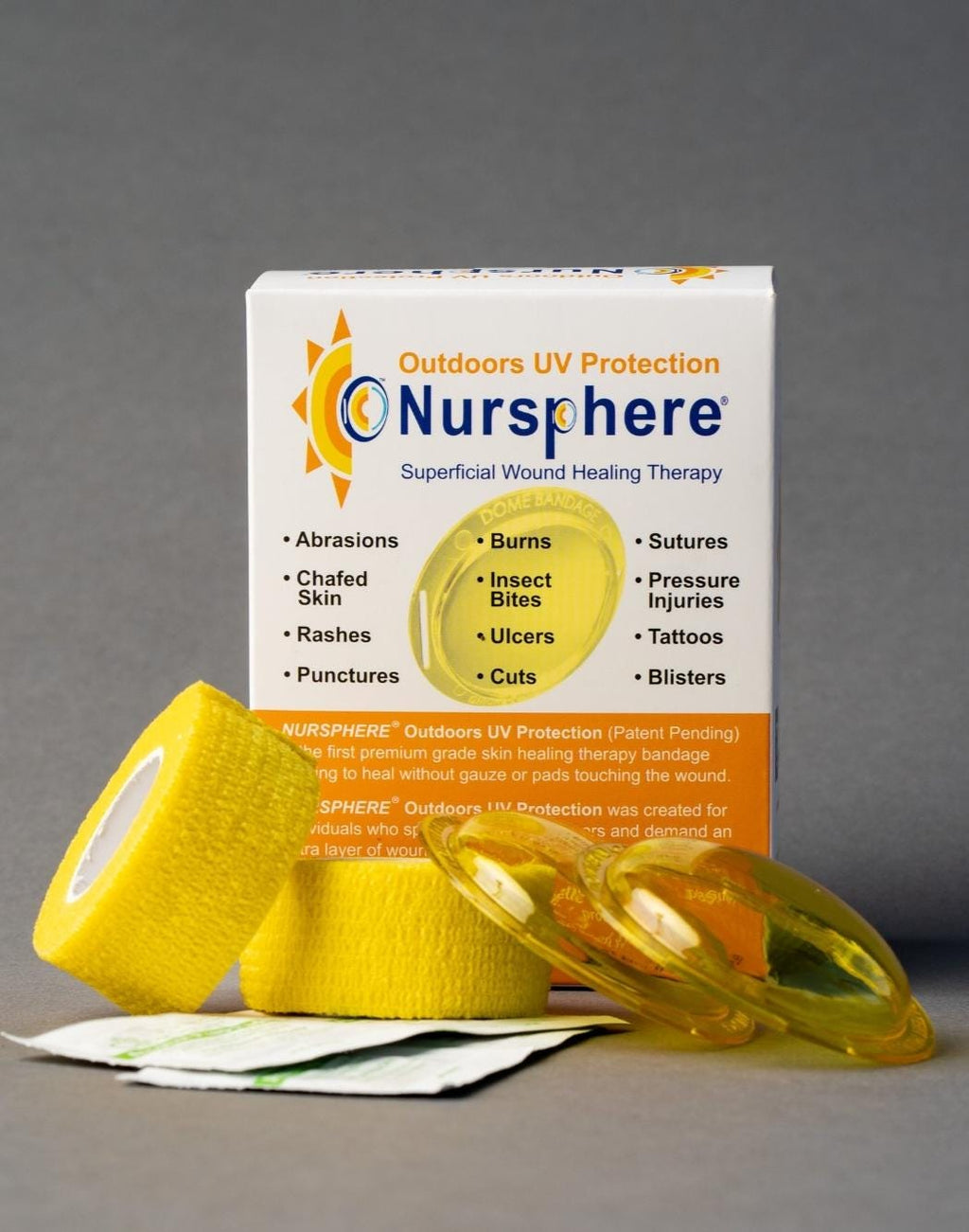 Nursphere® Original Outdoors UV Protection Dome Bandages with Wound Tracker™ App