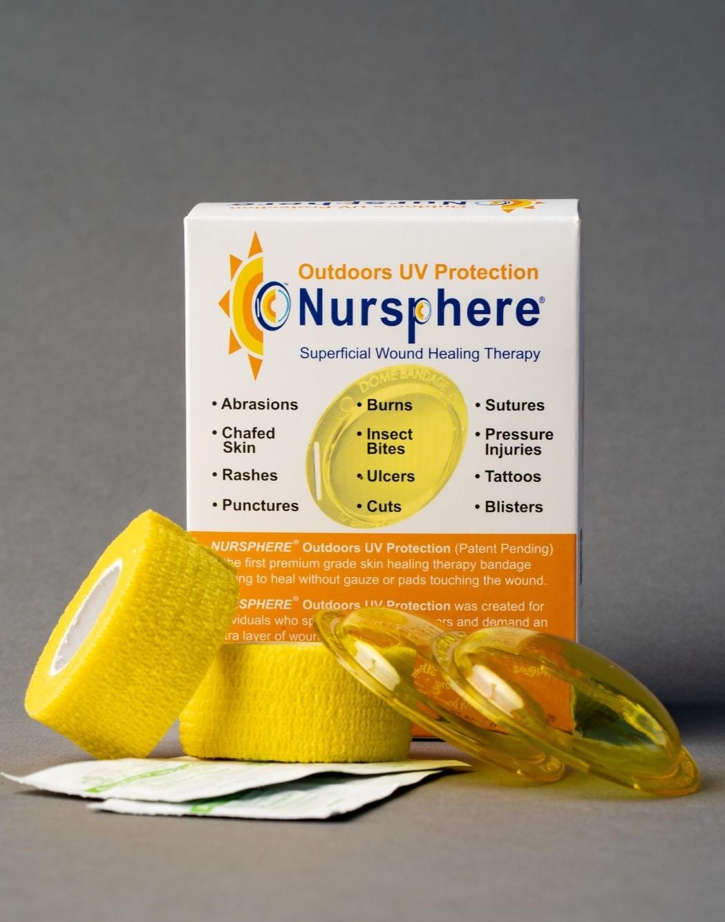 Nursphere® Original Outdoors UV Protection Dome Bandages with Wound Tracker™ App