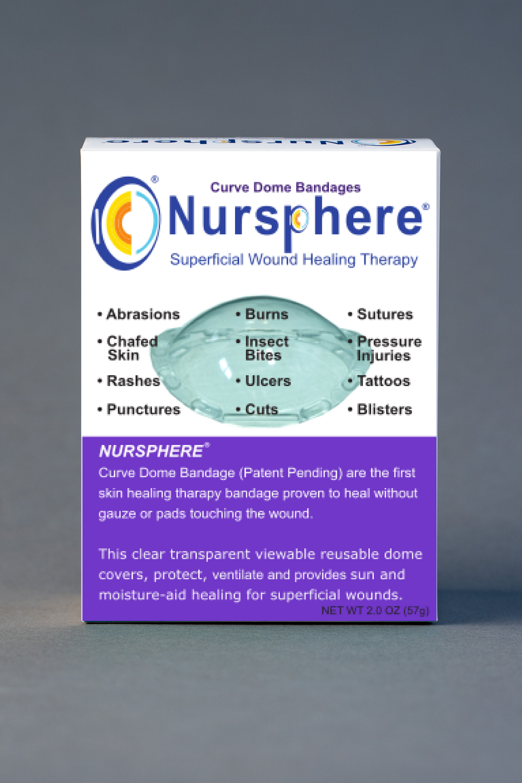 Nursphere® Original Curve Dome Bandages™ with Wound Tracker™ App