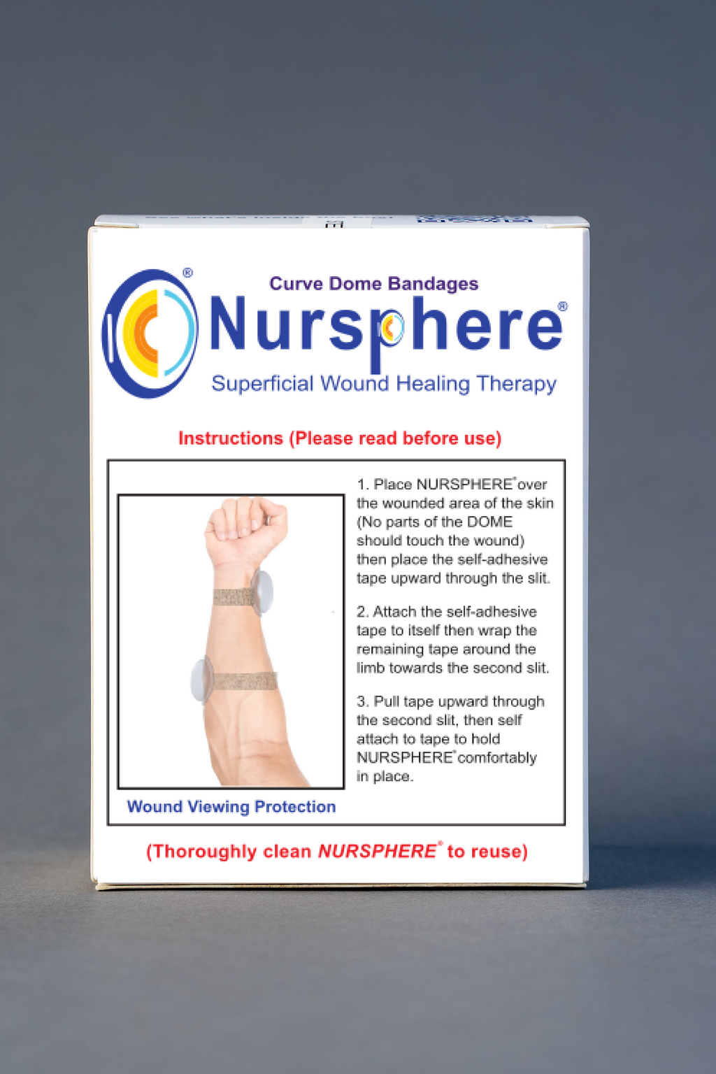 Nursphere® Original Curve Dome Bandages™ with Wound Tracker™ App