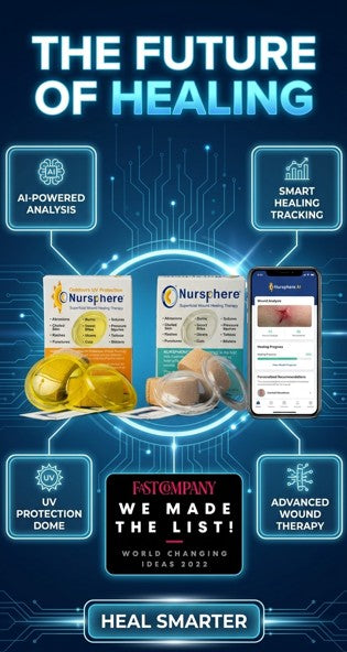 Nursphere® Original Clear Dome Bandages with Wound Tracker™ App