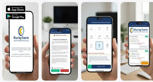 Nursphere® Original Clear Dome Bandages™ with Wound Tracker™ App